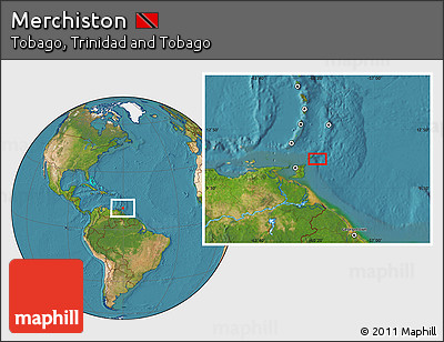 Satellite Location Map of Merchiston