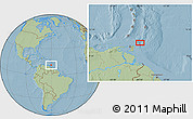 Savanna Style Location Map of Merchiston, hill shading