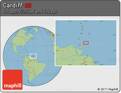 Savanna Style Location Map of Cardiff