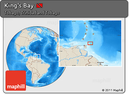 Shaded Relief Location Map of King's Bay