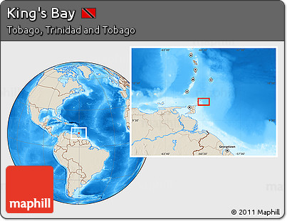 Shaded Relief Location Map of King's Bay
