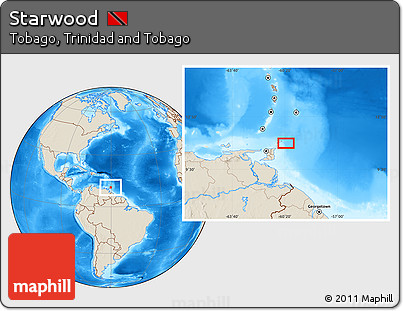 Shaded Relief Location Map of Starwood