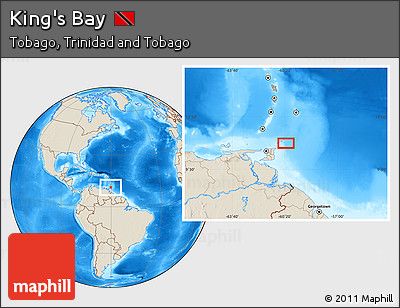 Shaded Relief Location Map of King's Bay