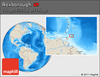 Shaded Relief Location Map of Roxborough