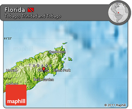 Physical Map of Florida