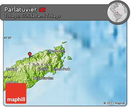 Physical Map of Parlatuvier