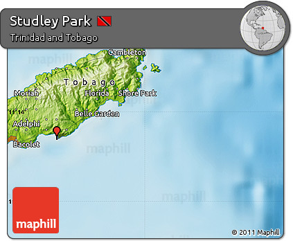 Physical Map of Studley Park