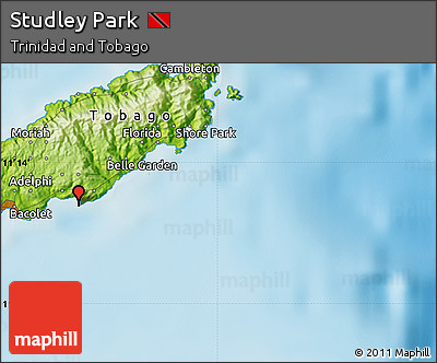 Physical Map of Studley Park