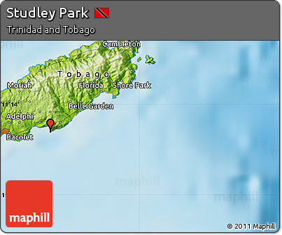 Physical Map of Studley Park