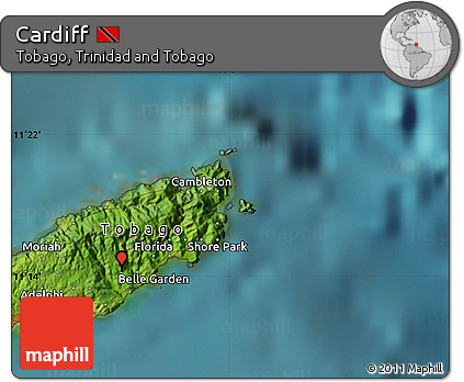 Satellite Map of Cardiff