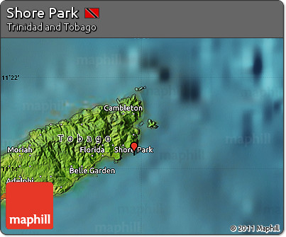 Satellite Map of Shore Park