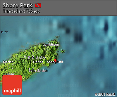 Satellite Map of Shore Park