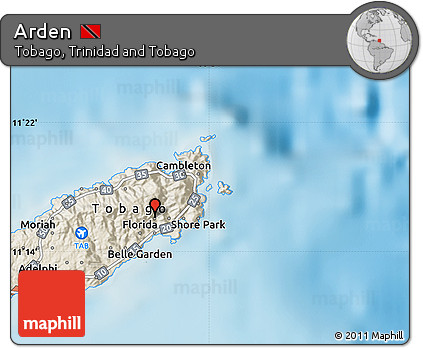 Shaded Relief Map of Arden
