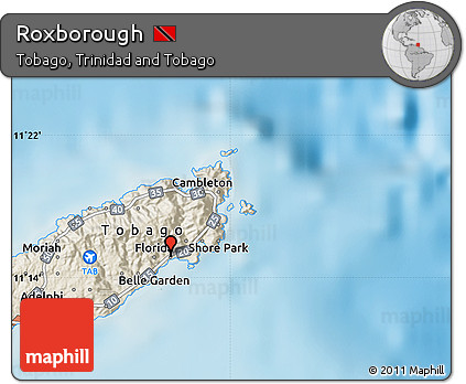 Shaded Relief Map of Roxborough
