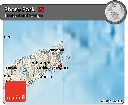 Shaded Relief Map of Shore Park