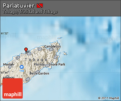Shaded Relief Map of Parlatuvier