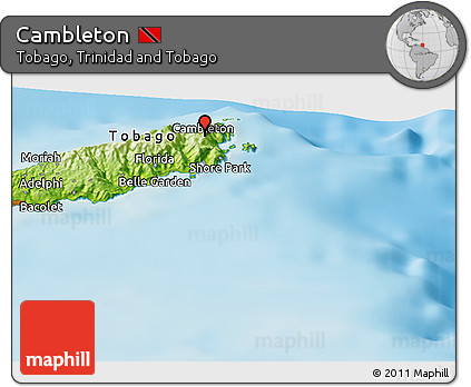 Physical Panoramic Map of Cambleton