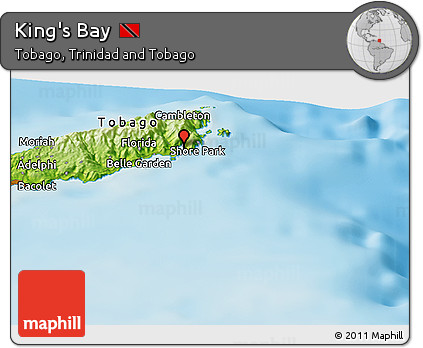 Physical Panoramic Map of King's Bay
