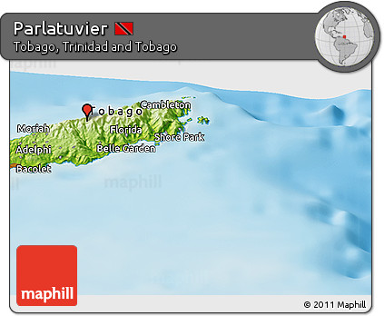 Physical Panoramic Map of Parlatuvier