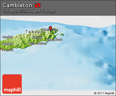 Physical Panoramic Map of Cambleton