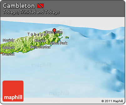 Physical Panoramic Map of Cambleton