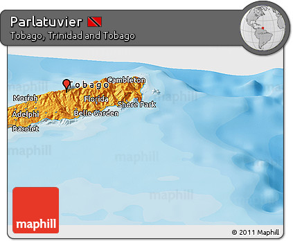 Political Panoramic Map of Parlatuvier