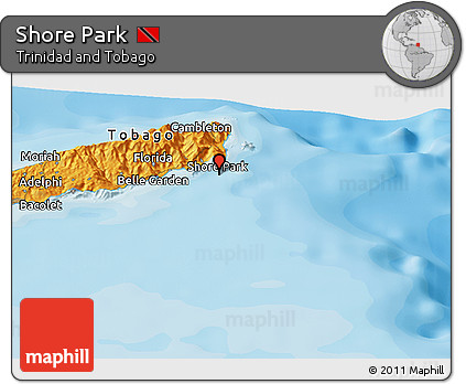 Political Panoramic Map of Shore Park