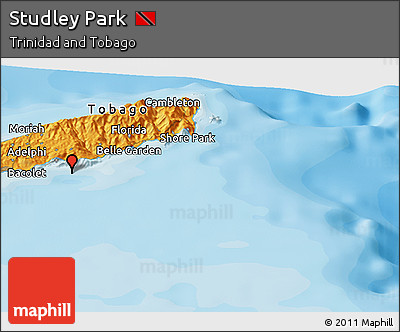 Political Panoramic Map of Studley Park