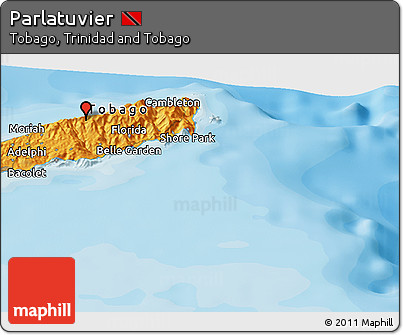 Political Panoramic Map of Parlatuvier