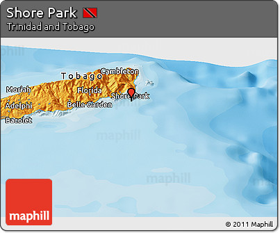 Political Panoramic Map of Shore Park