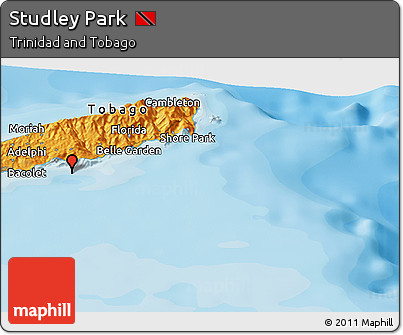 Political Panoramic Map of Studley Park