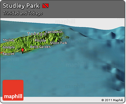 Satellite Panoramic Map of Studley Park