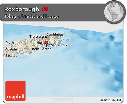 Shaded Relief Panoramic Map of Roxborough