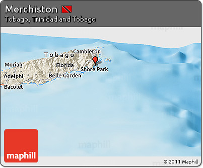 Shaded Relief Panoramic Map of Merchiston