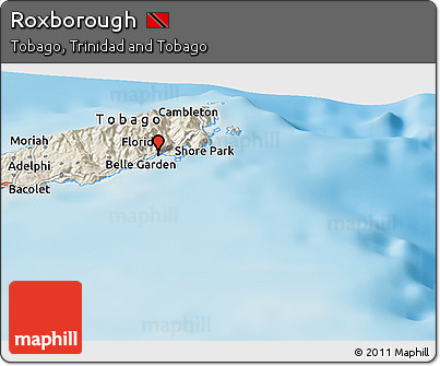 Shaded Relief Panoramic Map of Roxborough