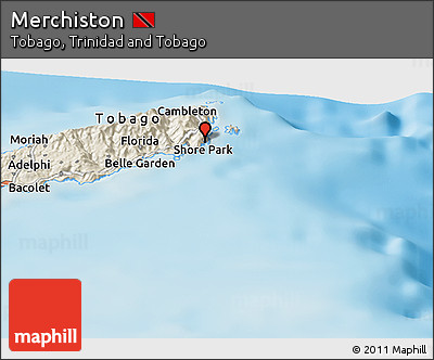 Shaded Relief Panoramic Map of Merchiston