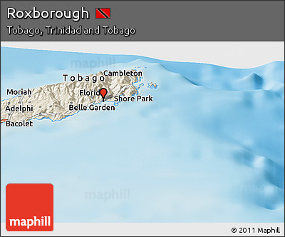 Shaded Relief Panoramic Map of Roxborough