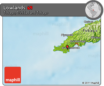 Physical 3D Map of Lowlands