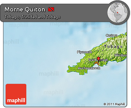 Physical 3D Map of Morne Quiton
