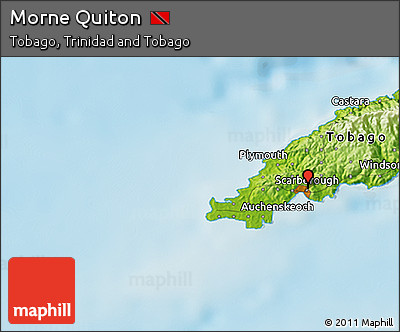 Physical 3D Map of Morne Quiton