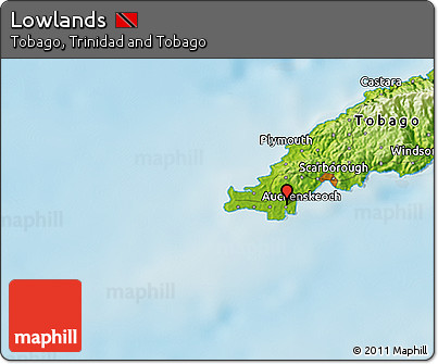 Physical 3D Map of Lowlands