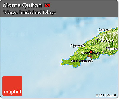 Physical 3D Map of Morne Quiton