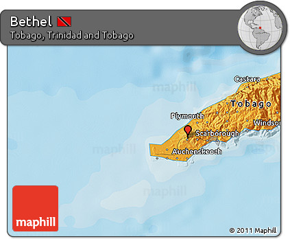 Political 3D Map of Bethel