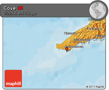 Political 3D Map of Cove