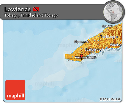 Political 3D Map of Lowlands