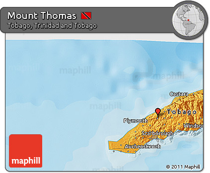 Political 3D Map of Mount Thomas