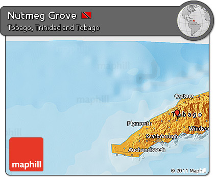 Political 3D Map of Nutmeg Grove
