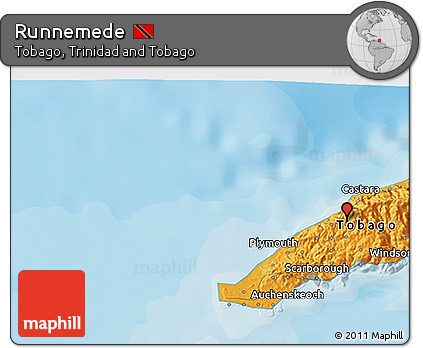 Political 3D Map of Runnemede