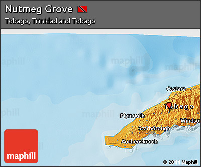 Political 3D Map of Nutmeg Grove