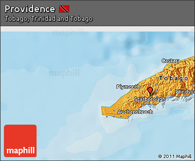 Political 3D Map of Providence